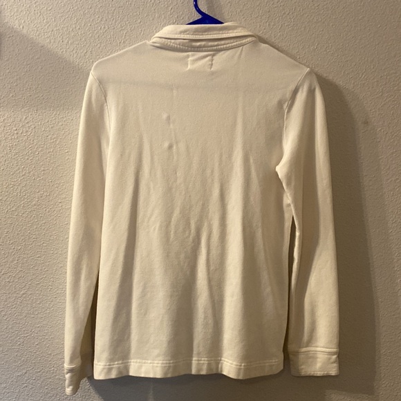 Banana Republic white button top sweatshirt size small - Picture 6 of 6